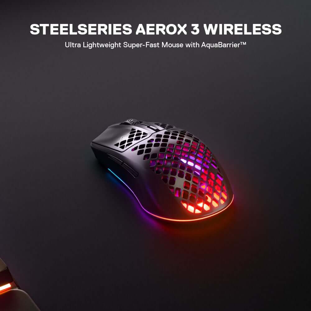 เมาส์เกมมิ่งไร้สาย SteelSeries Aerox 3 สีดำ_1