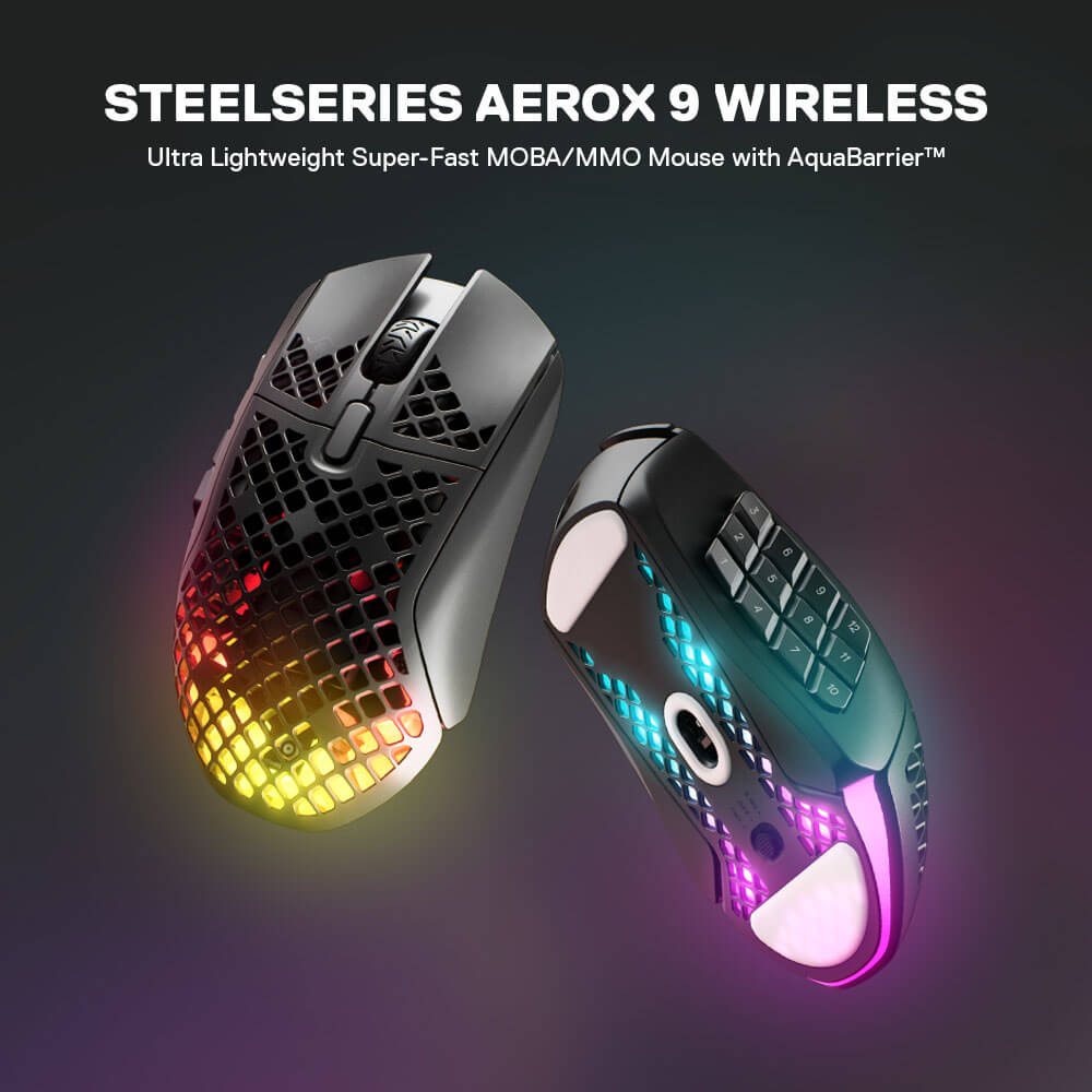 เมาส์เกมมิ่งไร้สาย SteelSeries Aerox 9 สีดำ_1