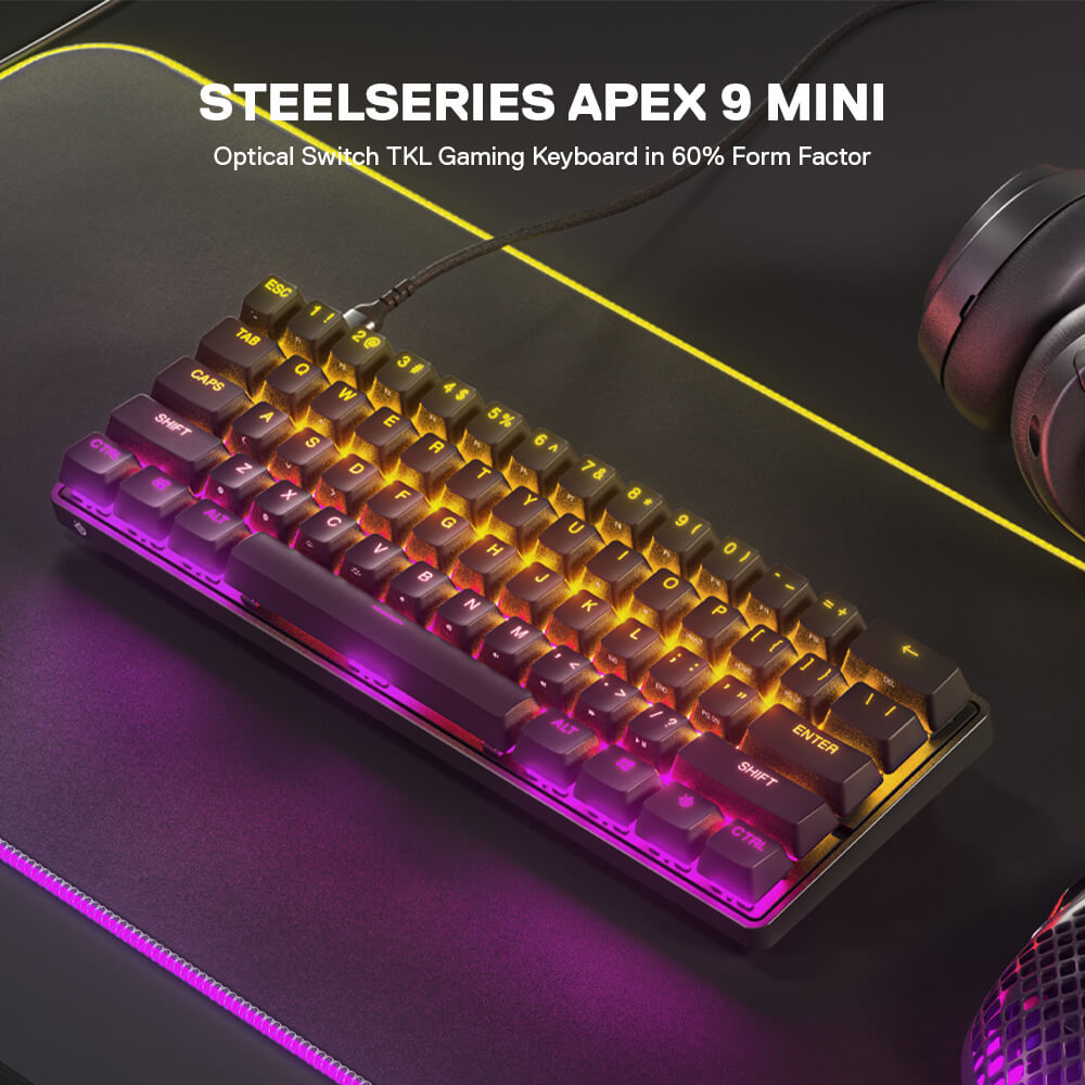 คีย์บอร์ดเกมมิ่ง SteelSeries Apex 9 Mini Faze Clan Edition_2