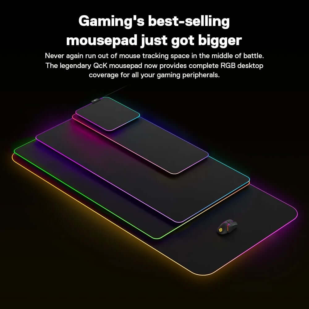 แผ่นรองเมาส์ SteelSeries QcK Prism Cloth ไซซ์ M