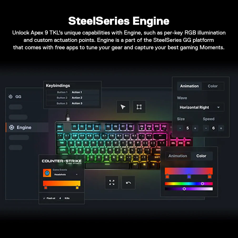 คีย์บอร์ดเกมมิ่ง SteelSeries Apex 9 TKL_5