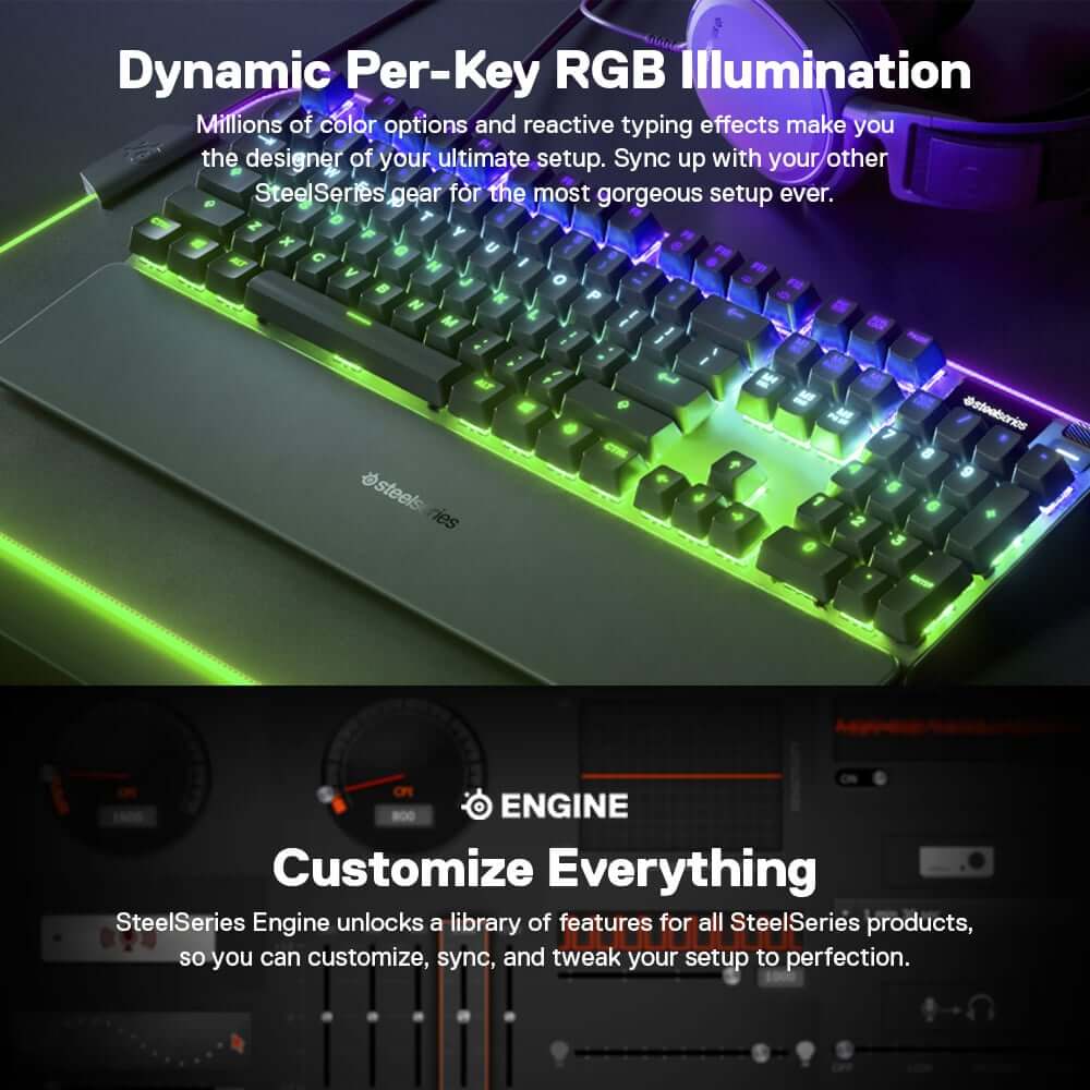คีย์บอร์ดเกมมิ่ง SteelSeries Apex 7 Red Switch_6