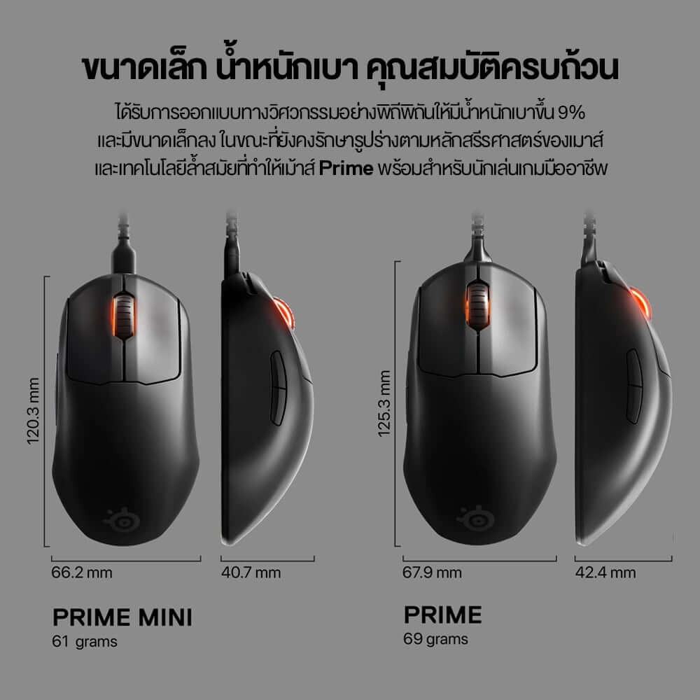 เมาส์เกมมิ่ง SteelSeries Prime สีดำ_7