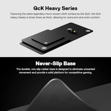 แผ่นรองเมาส์ SteelSeries QcK Heavy ไซซ์ L_4