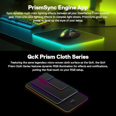 แผ่นรองเมาส์ SteelSeries QcK Prism Cloth ไซซ์ M_5