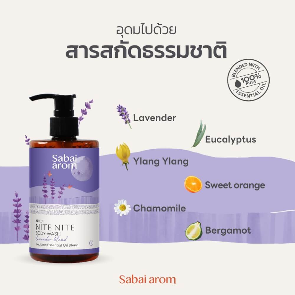 เจลอาบน้ำ สบายอารมณ์ กลิ่น NITE NITE 300มล. จำนวน 1 ขวด_2