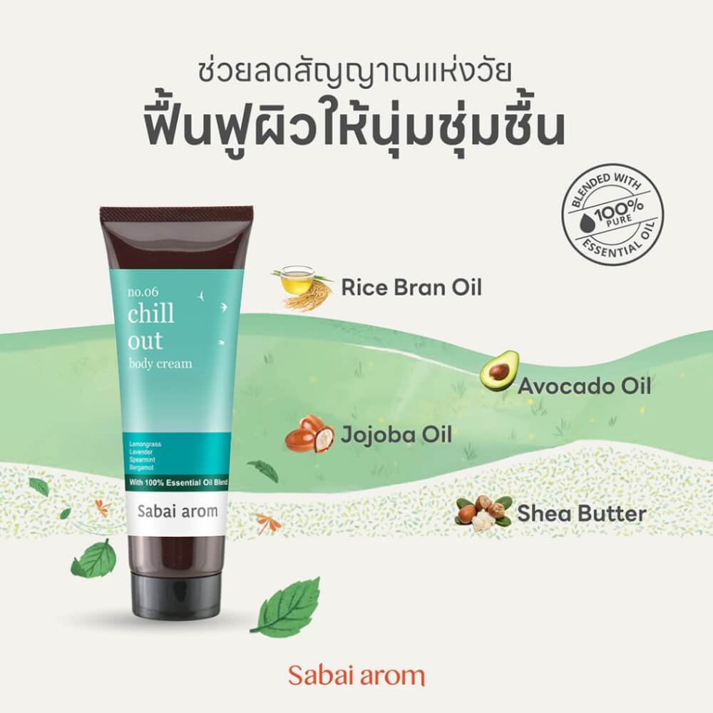 ครีมบำรุงผิว สบายอารมณ์ กลิ่น CHILL OUT 120กรัม. จำนวน 1 ขวด_3