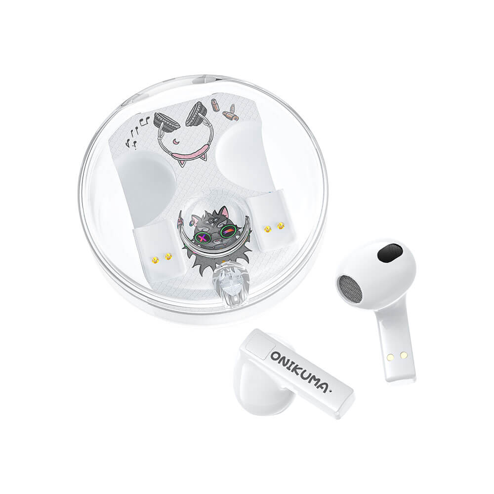 หูฟังเกมมิ่งไร้สาย ONIKUMA T301 TWS GAMING EARBUDS - สีขาว