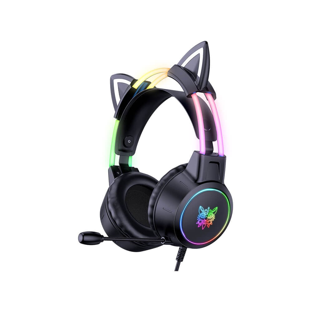 หูฟังเกมมิ่ง ONIKUMA X15 PRO CAT EARS RGB LIGHT DOUBLE-HEAD BEAM - สีดำ