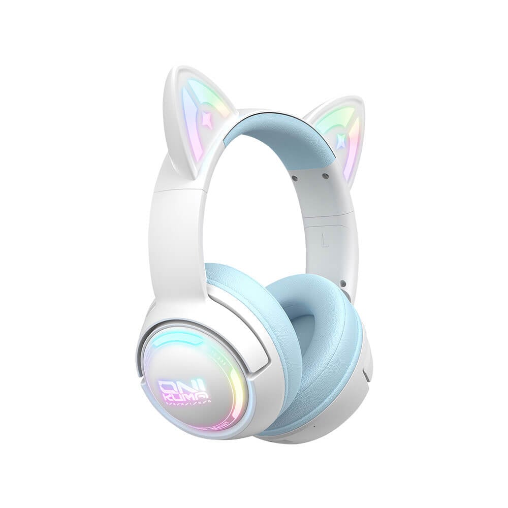 หูฟังเกมมิ่ง ONIKUMA GT838 เชื่อมต่อได้ 3 โหมด BLUETOOTH 5.3 / USB-C / 2.4G DONGLE - สีฟ้า