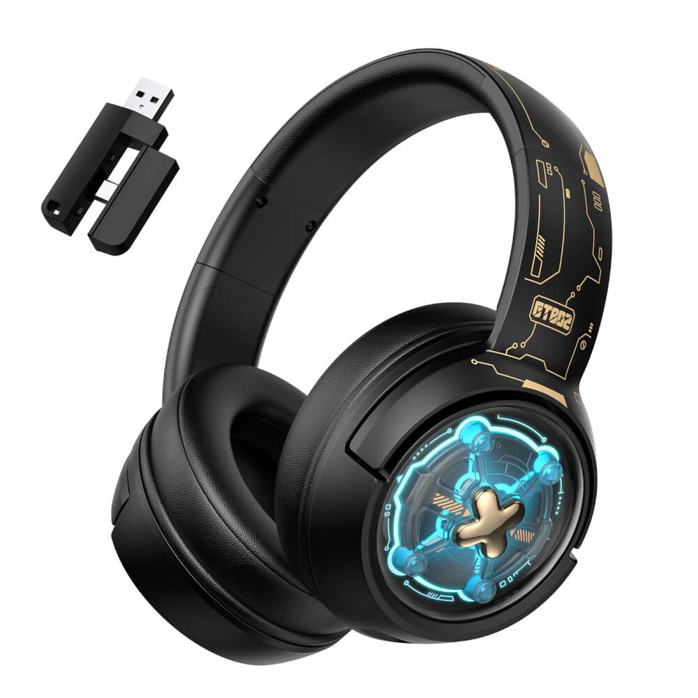 หูฟังเกมมิ่ง ONIKUMA GT802 เชื่อมต่อได้ 3 โหมด BLUETOOTH 5.3 / USB-C / 2.4G DONGLE - สีดำ_0