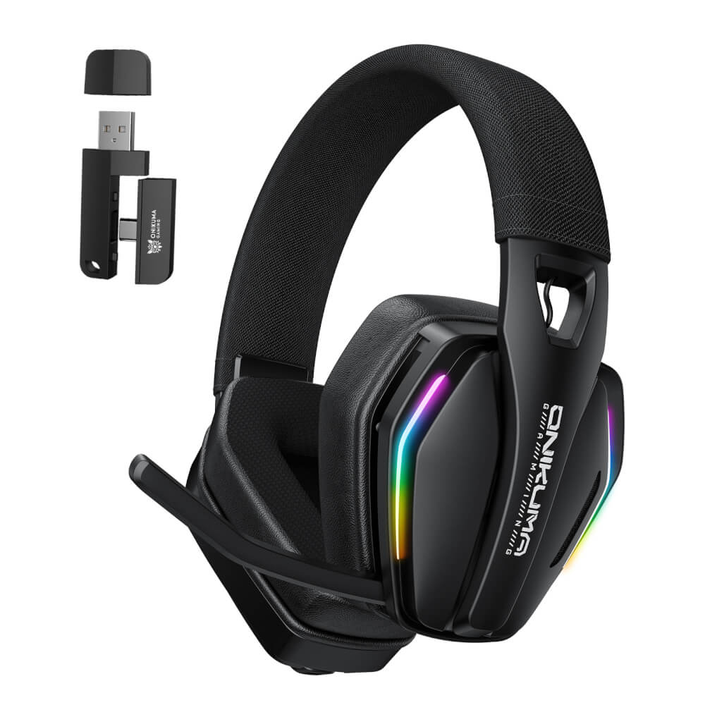 หูฟังเกมมิ่ง ONIKUMA GT826 เชื่อมต่อได้ 3 โหมด BLUETOOTH 5.4 / USB-C / 2.4G DONGLE - สีดำ_0