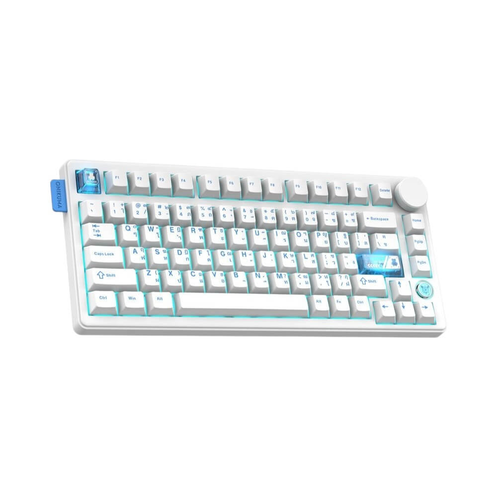 คีย์บอร์ดเกมมิ่ง ONIKUMA HANE 81-KEYS THREE MODES - สีขาว