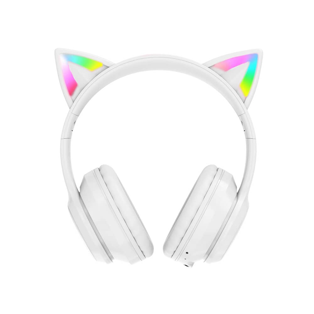 หูฟังเกมมิ่งไร้สาย ONIKUMA B90 RGB CAT EAR WIRELESS GAMING HEADSET - สีขาว_1