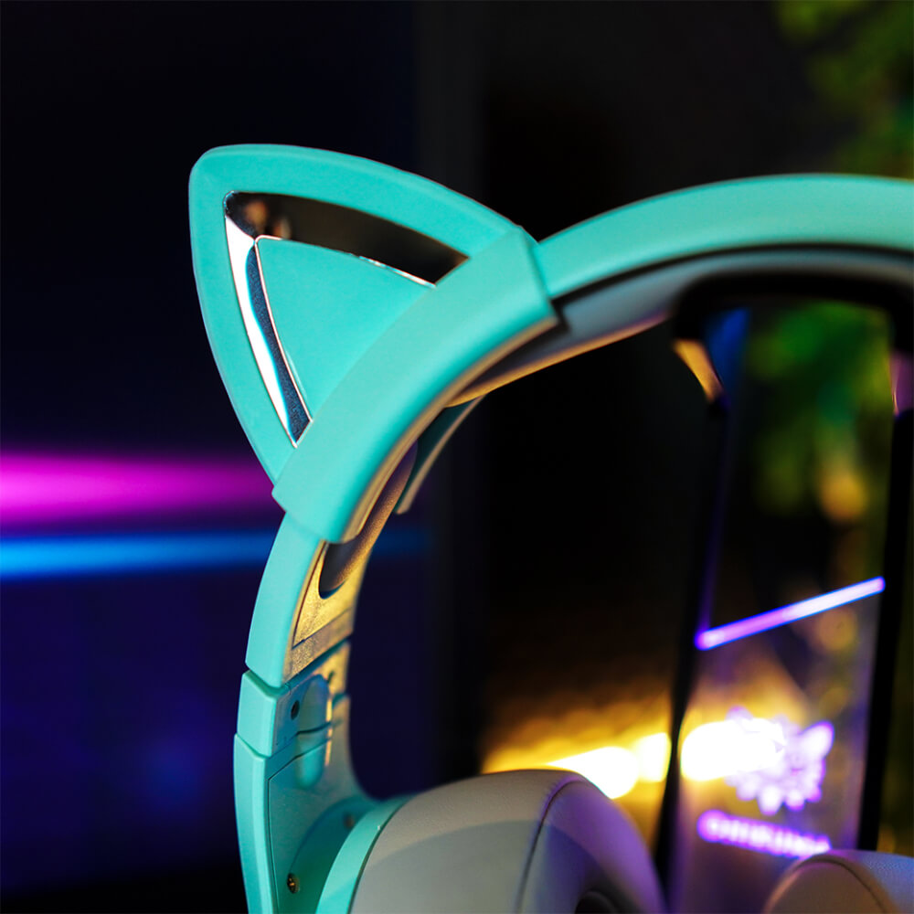 หูฟังเกมมิ่ง ONIKUMA K9 CAT EARS GAMING HEADSET - สีเขียว (3.5)_1