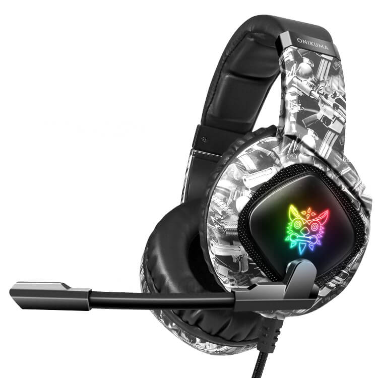 หูฟังเกมมิ่ง ONIKUMA K19 GAMING HEADSET - ลายพลางสีเทา