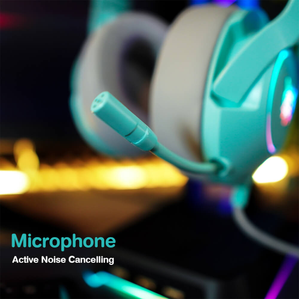 หูฟังเกมมิ่ง ONIKUMA K9 CAT EARS GAMING HEADSET - สีเขียว (3.5)_2