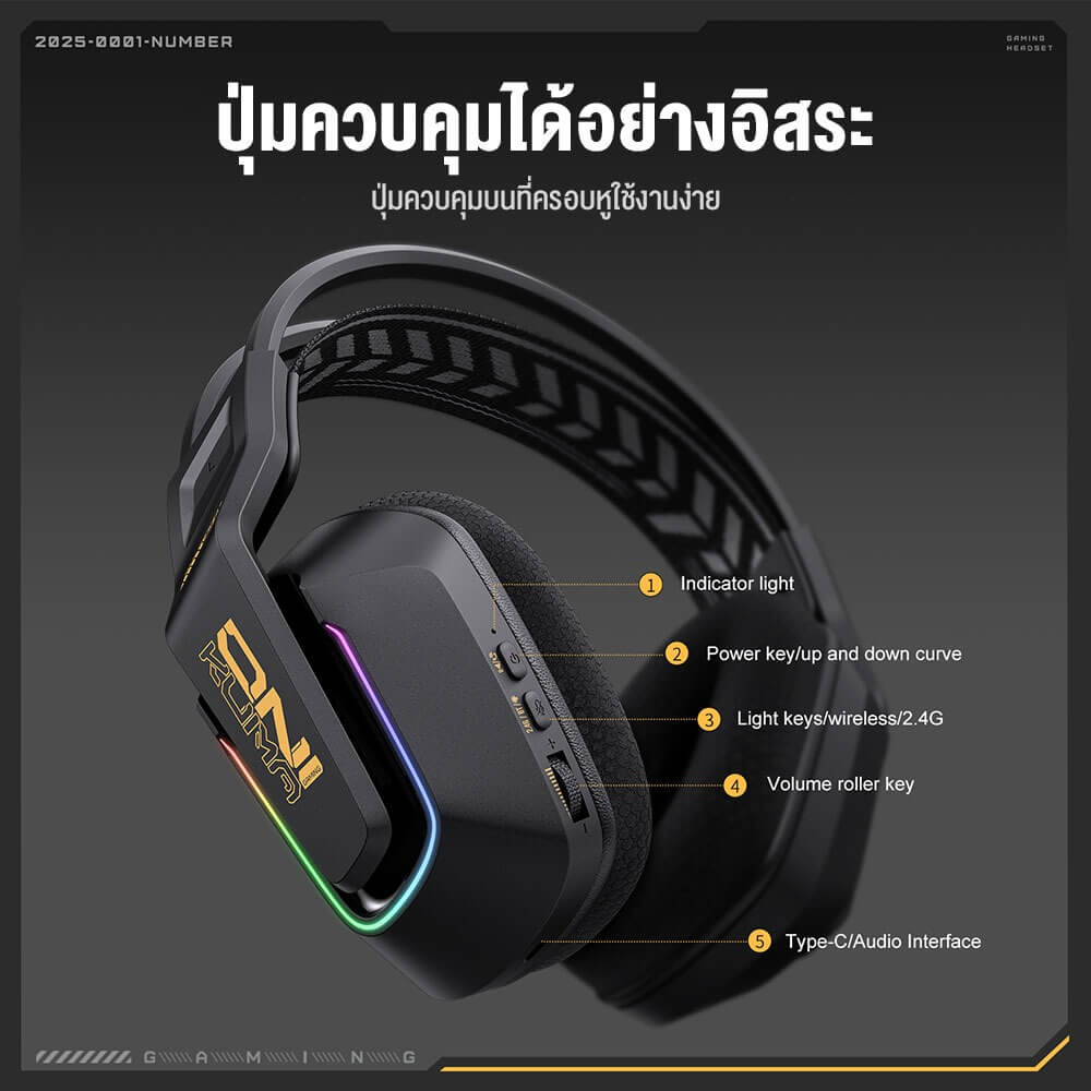 หูฟังเกมมิ่ง ONIKUMA GT828 4 MODELS WIRELESS