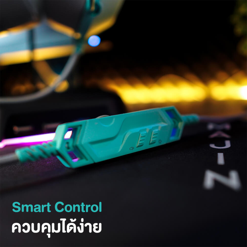 หูฟังเกมมิ่ง ONIKUMA K9 CAT EARS GAMING HEADSET - สีเขียว (3.5)_4