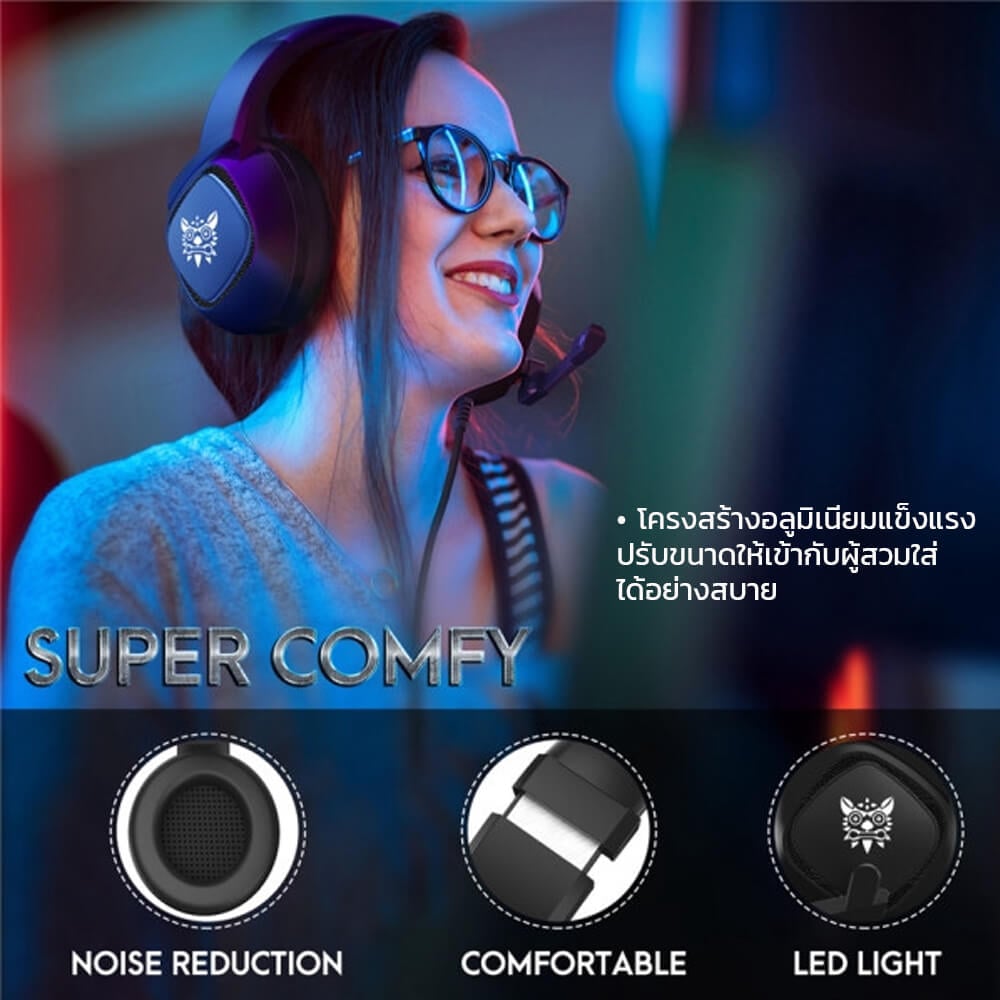 หูฟังเกมมิ่ง ONIKUMA K19 GAMING HEADSET - สีดำ