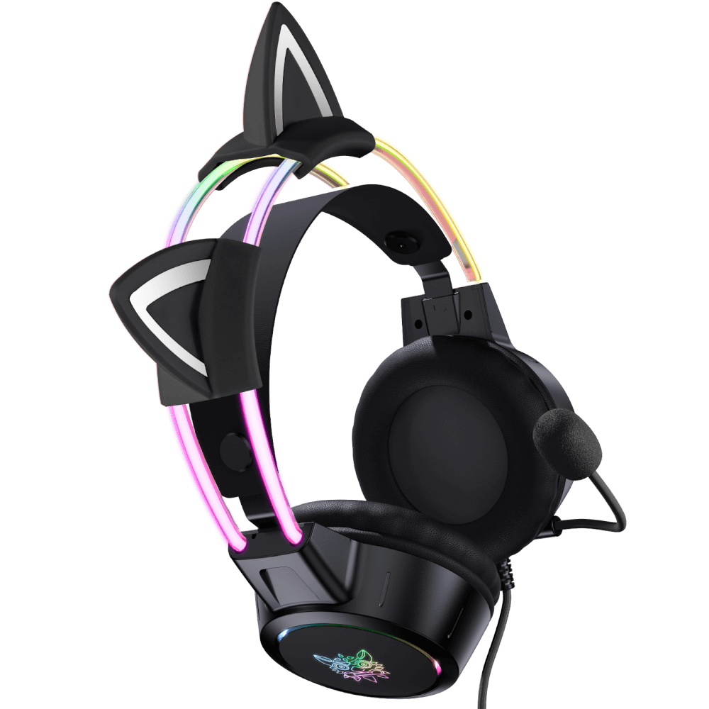 หูฟังเกมมิ่ง ONIKUMA X15 PRO CAT EARS RGB LIGHT DOUBLE-HEAD BEAM - สีดำ_4
