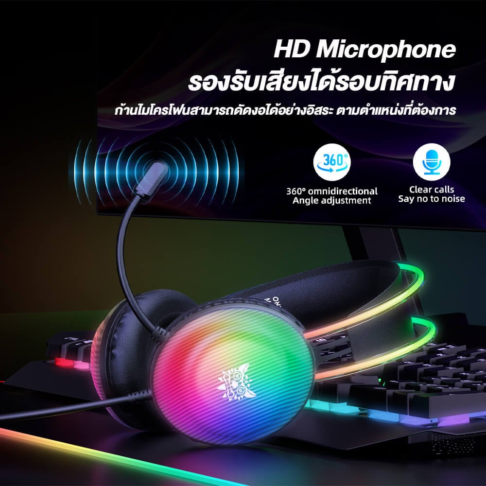 หูฟังเกมมิ่ง ONIKUMA X29 GAMING HEADSET - สีดำ_4