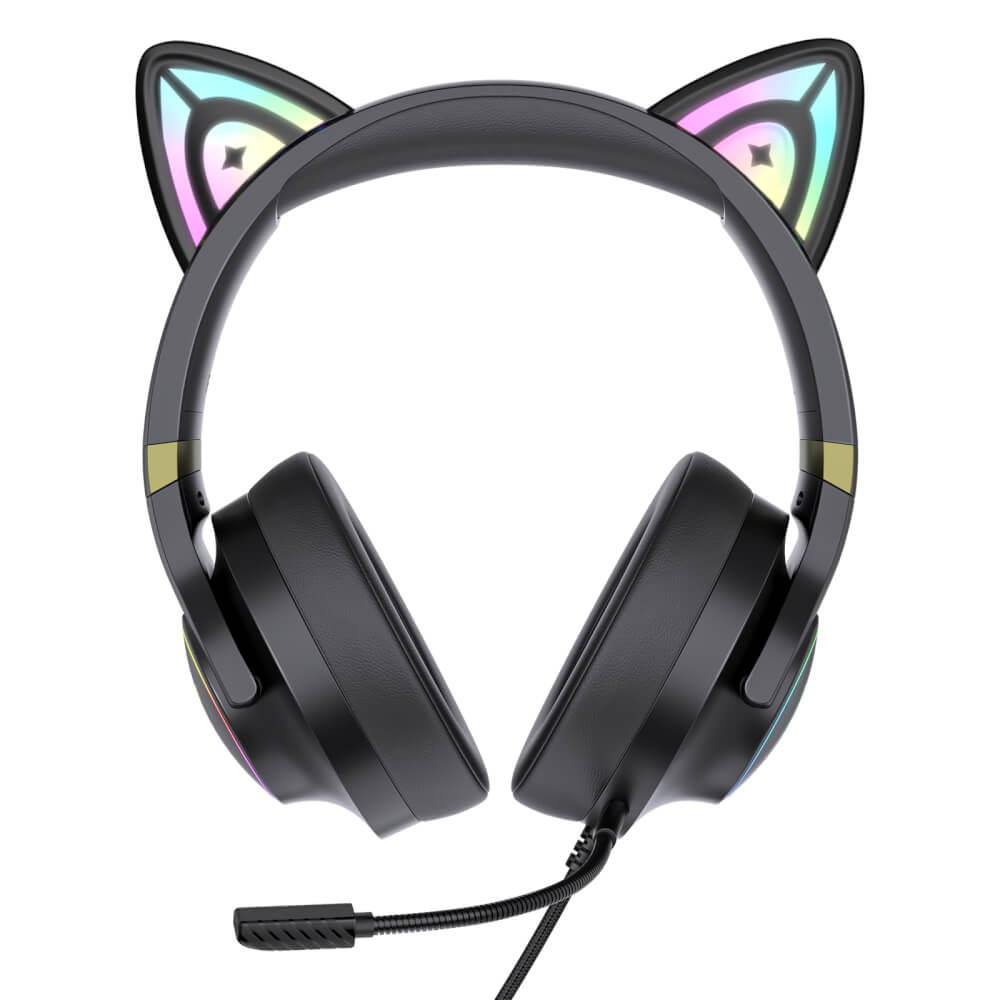 หูฟังเกมมิ่ง ONIKUMA X30 CAT EAR RGB GAMING HEADSET - สีดำ_4