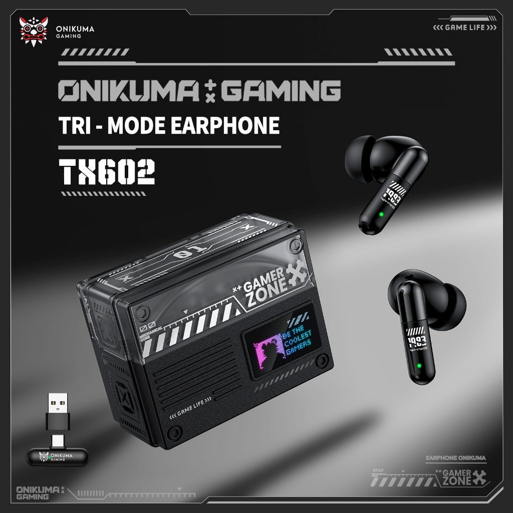 หูฟังเกมมิ่งไร้สาย ONIKUMA TX602 - สีดำ