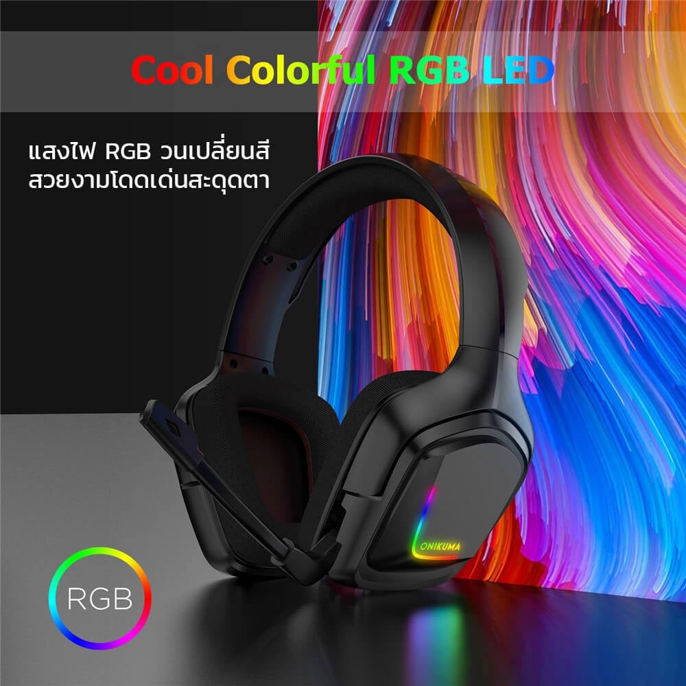 หูฟังเกมมิ่ง ONIKUMA K20 GAMING HEADSET - สีดำ