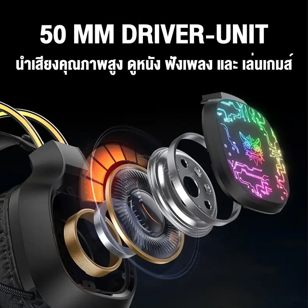 หูฟังเกมมิ่ง ONIKUMA X22 GAMING HEADSET - สีดำ
