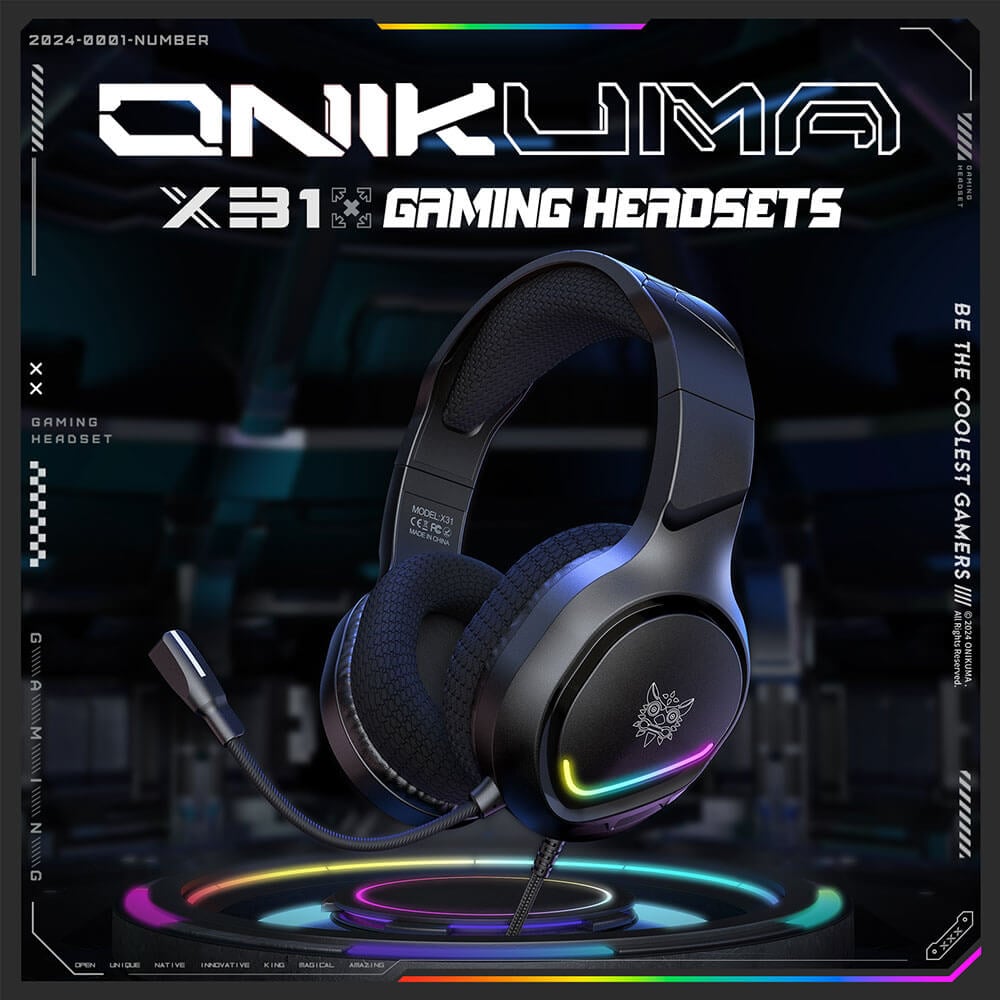 หูฟังเกมมิ่ง ONIKUMA X31 GAMING HEADSET - สีดำ