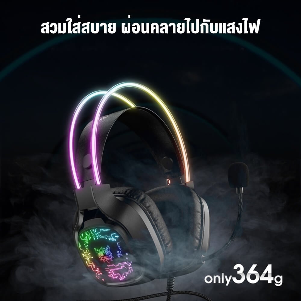 หูฟังเกมมิ่ง ONIKUMA X22 GAMING HEADSET - สีดำ