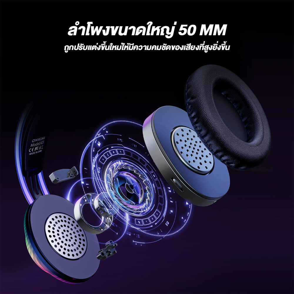 หูฟังเกมมิ่ง ONIKUMA X29 GAMING HEADSET - สีดำ_9