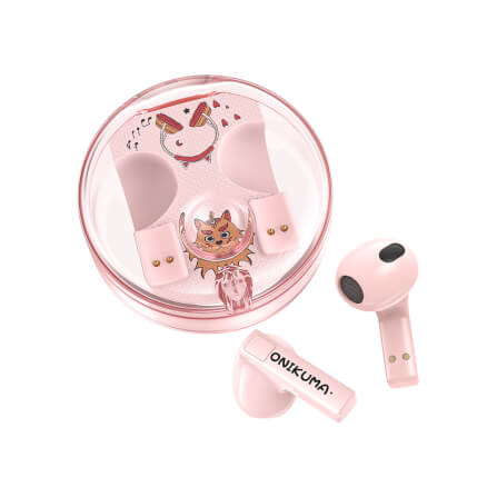 หูฟังเกมมิ่งไร้สาย ONIKUMA T301 TWS GAMING EARBUDS - สีชมพู_0