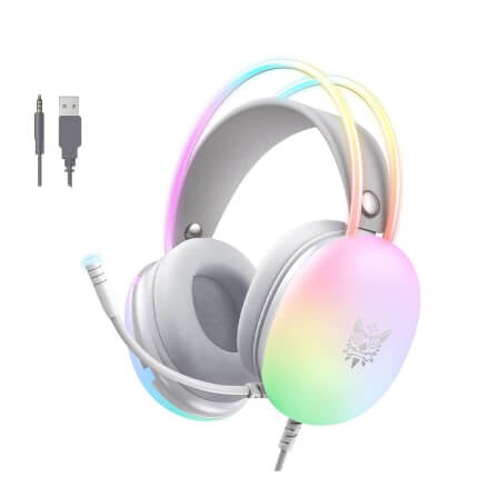 หูฟังเกมมิ่ง ONIKUMA X25 RGB GAMING HEADSET - สีขาว (3.5)_0