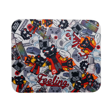 แผ่นรองเมาส์เกมมิ่ง ONIKUMA STICKER BOMB GAMING MOUSEPAD - สีขาว_0