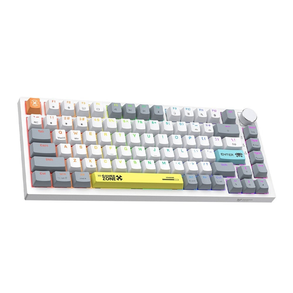 คีย์บอร์ดเกมมิ่งไร้สาย ONIKUMA G52 82-KEYS - ขาว_0