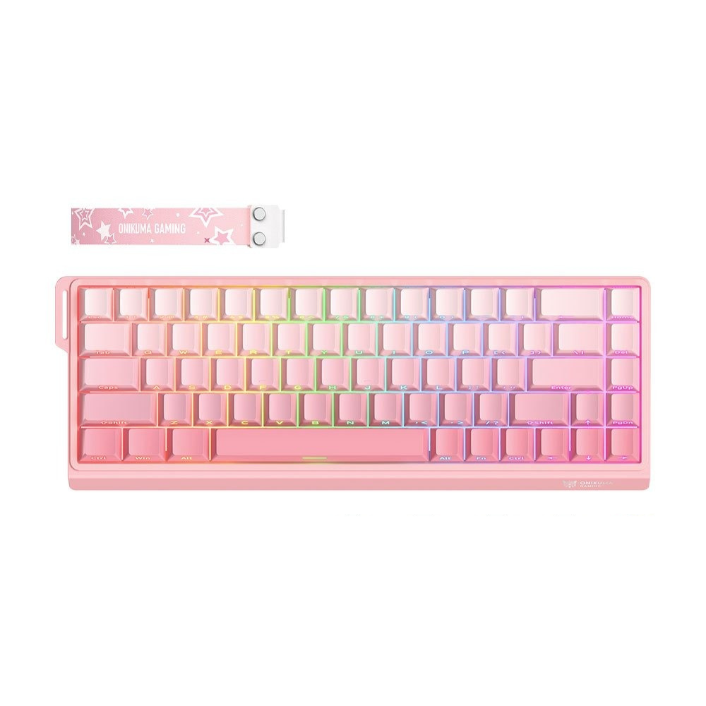 คีย์บอร์ดเกมมิ่งไร้สาย ONIKUMA G69 68-KEY - ชมพู_0