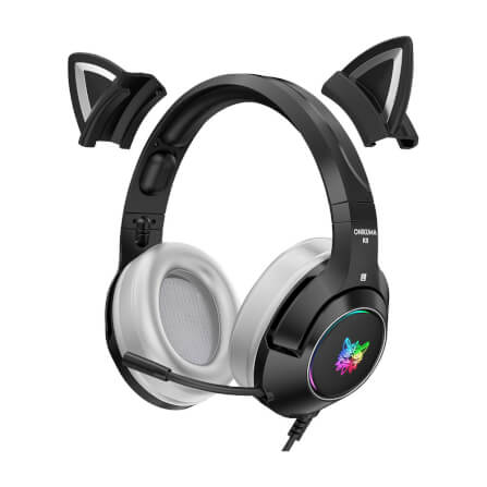 หูฟังเกมมิ่ง ONIKUMA K9 CAT EARS GAMING HEADSET - POWER HONOR BLACK (7.1)_1