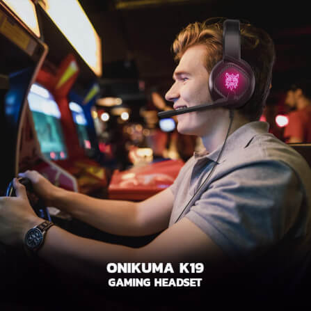 หูฟังเกมมิ่ง ONIKUMA K19 GAMING HEADSET - สีดำ_1