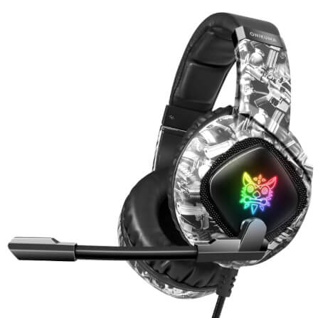 หูฟังเกมมิ่ง ONIKUMA K19 GAMING HEADSET - ลายพลางสีเทา_1