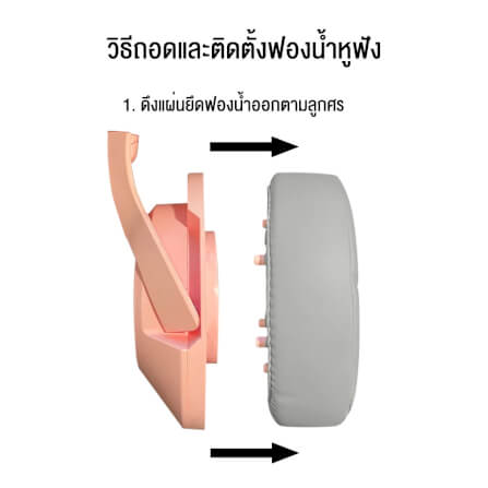 ฟองน้ำหูฟัง ONIKUMA ขนาด 8.5 X 10 ซม สำหรับหูฟัง ONIKUMA K9_1