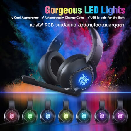 หูฟังเกมมิ่ง ONIKUMA K19 GAMING HEADSET - สีดำ_3
