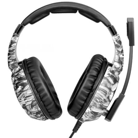 หูฟังเกมมิ่ง ONIKUMA K19 GAMING HEADSET - ลายพลางสีเทา_3