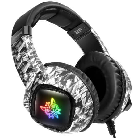 หูฟังเกมมิ่ง ONIKUMA K19 GAMING HEADSET - ลายพลางสีเทา_4