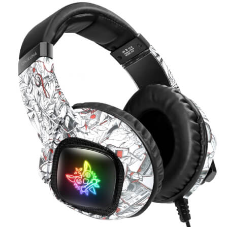 หูฟังเกมมิ่ง ONIKUMA K19 GAMING HEADSET - ลายพลางสีขาว_4