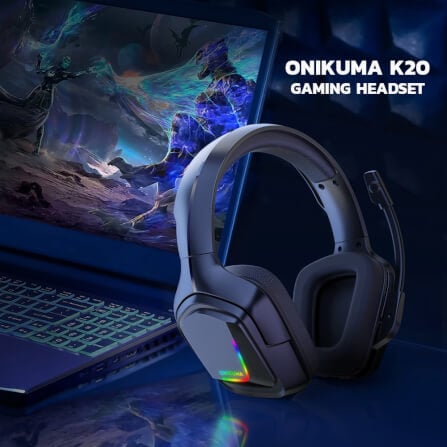 หูฟังเกมมิ่ง ONIKUMA K20 GAMING HEADSET - สีดำ_4