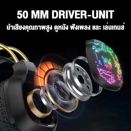 หูฟังเกมมิ่ง ONIKUMA X22 GAMING HEADSET - สีดำ_5