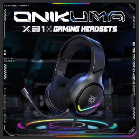 หูฟังเกมมิ่ง ONIKUMA X31 GAMING HEADSET - สีดำ_5