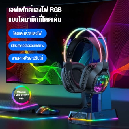 หูฟังเกมมิ่ง ONIKUMA X22 GAMING HEADSET - สีดำ_6
